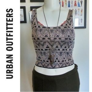 3/$10 UO Sparkle and Fade Crop Top Ladder Back